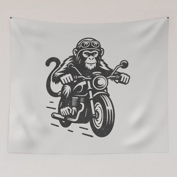 Item preview, Moto Monkey Madness – Retro Biker Ape Design designed and sold by Broken Minimalister.