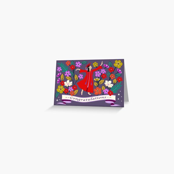 Item preview, Floral graduation - congratulations designed and sold by Jennifer Ladd.