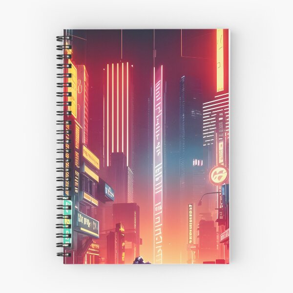 Item preview, Cyberpunk Cityscape with Neon Lights designed and sold by Ink Art Design.