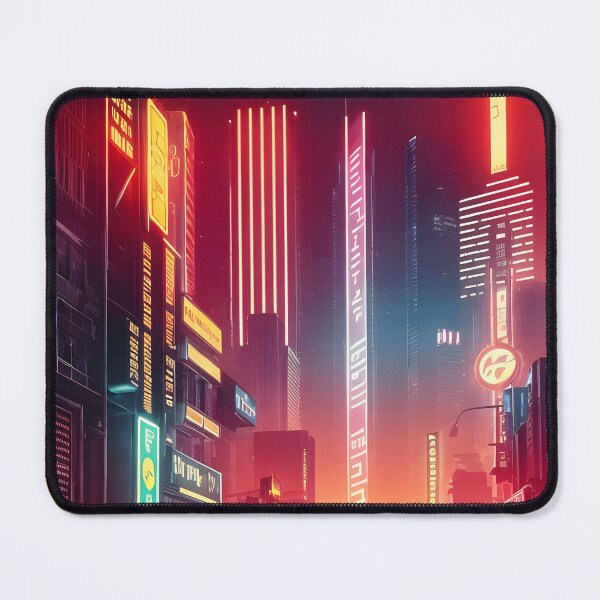 Item preview, Cyberpunk Cityscape with Neon Lights designed and sold by Ink Art Design.