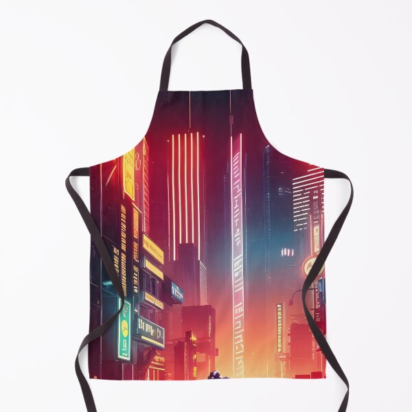 Item preview, Cyberpunk Cityscape with Neon Lights designed and sold by Ink Art Design.