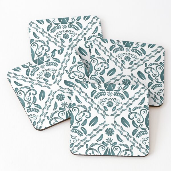 Item preview, Vintage wallpaper with bright, bold turquoise patterns full of charm designed and sold by fotoryum.