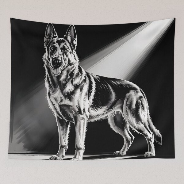 Item preview, Drawing with a wolf dog designed and sold by Marcu Ioachim.