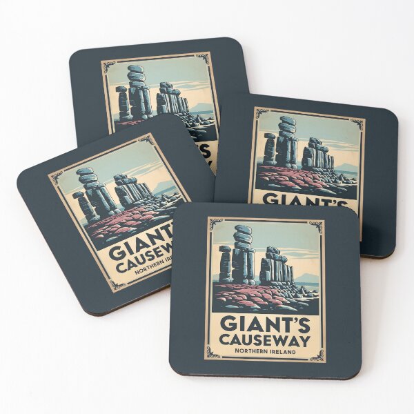 Item preview, A Vintage Travel Illustration of Giant´s Causeway - Northern Ireland designed and sold by GoodOldVintage.