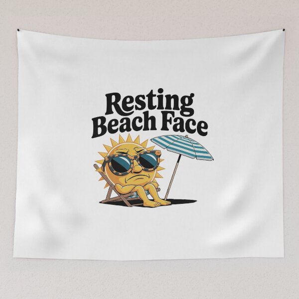 Item preview, Resting Beach Face Funny Summer Vacation designed and sold by MagicWander.