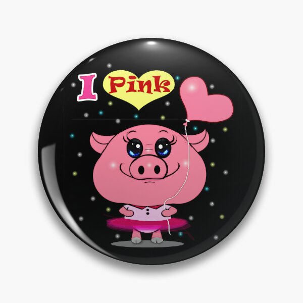 Item preview, pink pig loves pink stuff designed and sold by Shirley cute art .