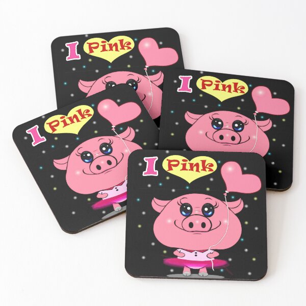 Item preview, pink pig loves pink stuff designed and sold by Shirley cute art .