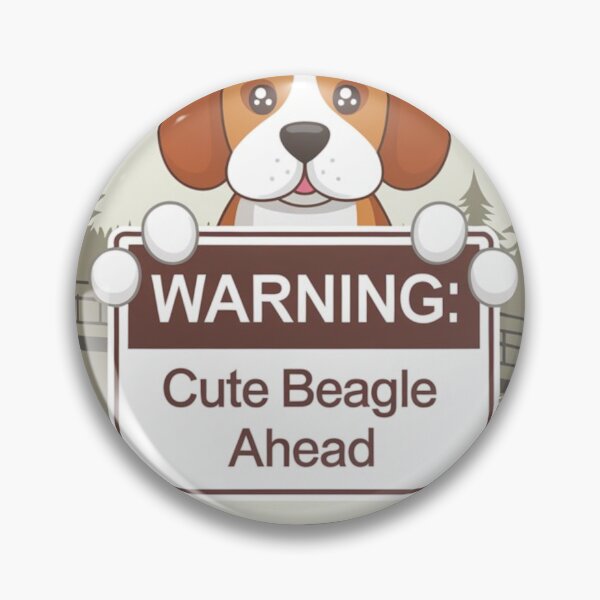 Item preview, Adorable Beagle Warning designed and sold by NeatThingLover.