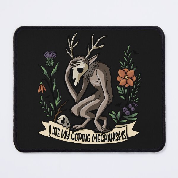 Item preview, I Ate My Coping Mechanisms – Emotionally Hollow Forest Creature designed and sold by Feral-by-Elsie.