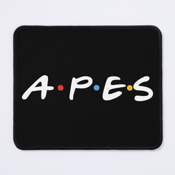 Item preview, APES Logo - White on Black | Crypto Ape Meme Font Design for Degens & NFT Traders designed and sold by WAUZ.