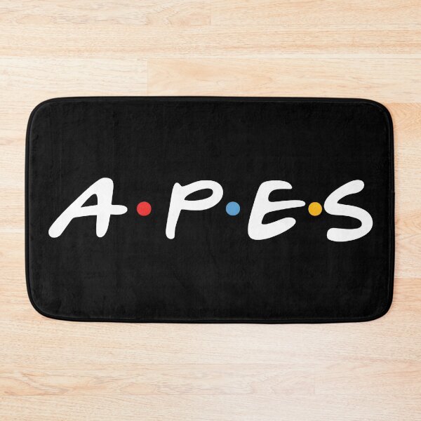 Item preview, APES Logo - White on Black | Crypto Ape Meme Font Design for Degens & NFT Traders designed and sold by WAUZ.