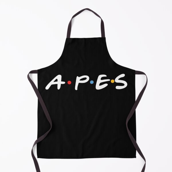 Item preview, APES Logo - White on Black | Crypto Ape Meme Font Design for Degens & NFT Traders designed and sold by WAUZ.