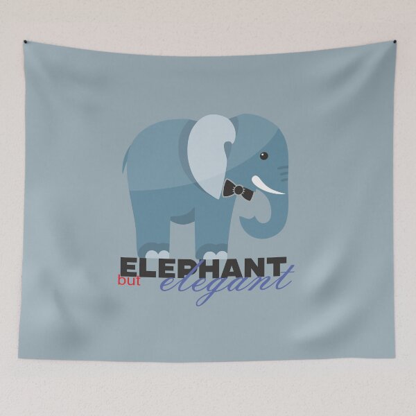 Item preview, Elegant Elephant in Bow Tie – Funny Classy Animal Illustration designed and sold by MerchYouSearch.