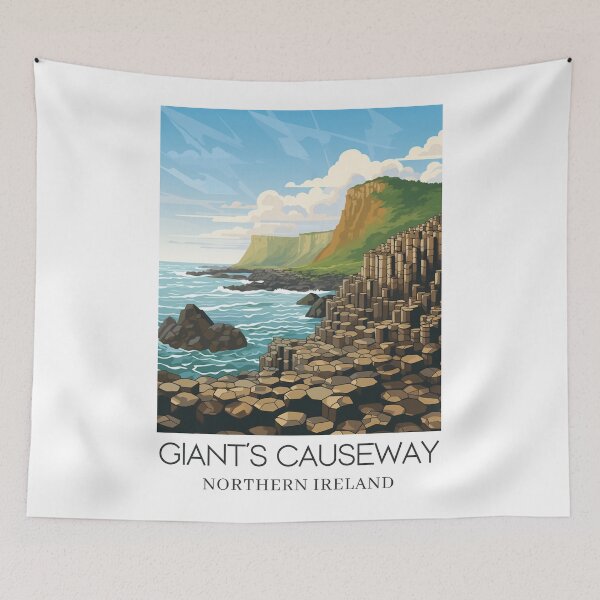 Item preview, A Pop Art Travel Print of the Giant´s Causeway - Northern Ireland  designed and sold by StudioRedKoala.