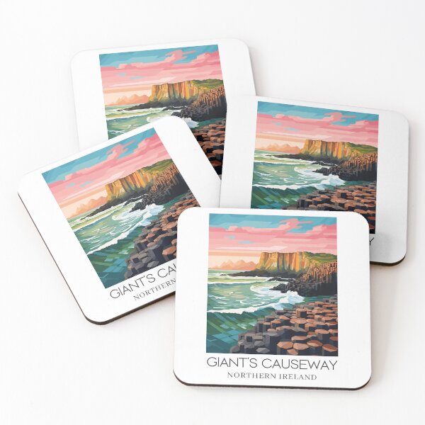 Item preview, A Pop Art Travel Print of the Giant´s Causeway - Northern Ireland  designed and sold by StudioRedKoala.