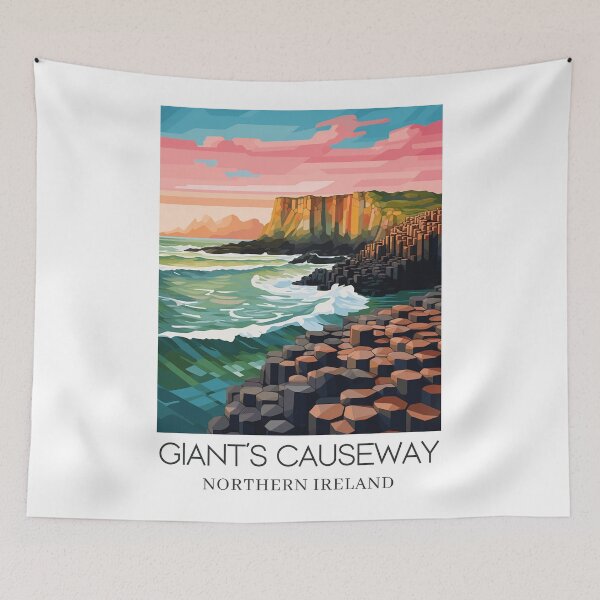 Item preview, A Pop Art Travel Print of the Giant´s Causeway - Northern Ireland  designed and sold by StudioRedKoala.