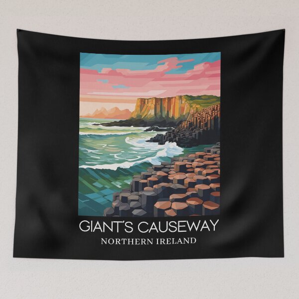 Item preview, A Pop Art Travel Print of the Giant´s Causeway - Northern Ireland  designed and sold by StudioRedKoala.