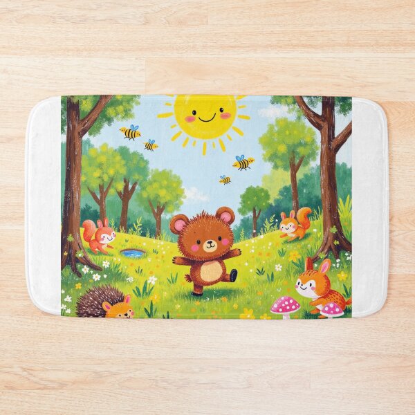 Item preview, Young bear meets his friends designed and sold by MADandSANE-MArt.
