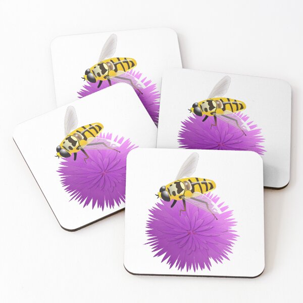 Aperçu de l'œuvre Abeille butinant une fleur sauvage créée et vendue par ChimaGraphics.