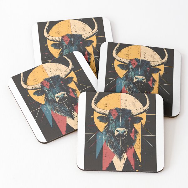 Item preview, Buffalo Poster - Retro Western Starburst Grunge Animal Art designed and sold by Blurbean.