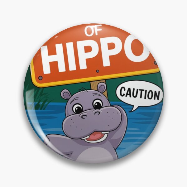 Item preview, Hippo Caution Sign – Hilarious Alert  designed and sold by NeatThingLover.