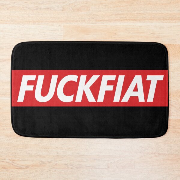 Item preview, FUCKFIAT Red Box Logo Parody Sticker – Anti-Fiat Money Meme Design designed and sold by WAUZ.