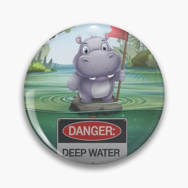 Item preview, Hippo Alert Sign designed and sold by NeatThingLover.