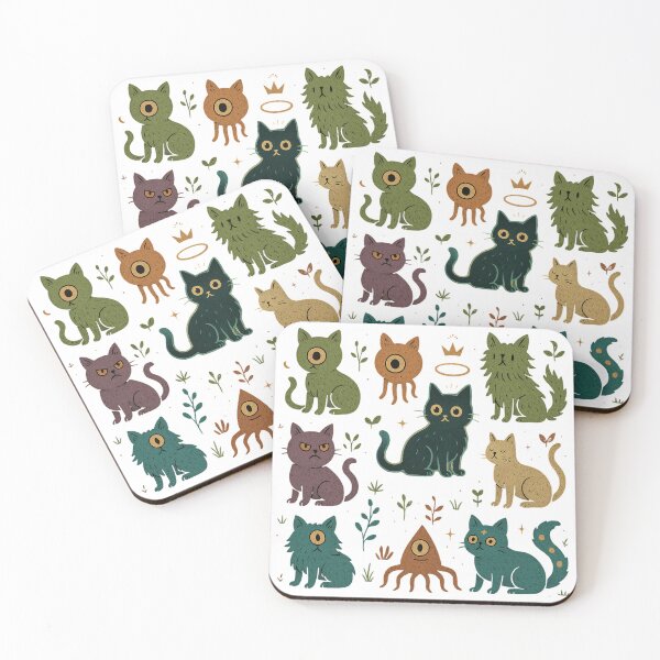 Item preview, Mystic Cats – Occult Forest Felines with One-Eyed Magic designed and sold by FurRealTees.