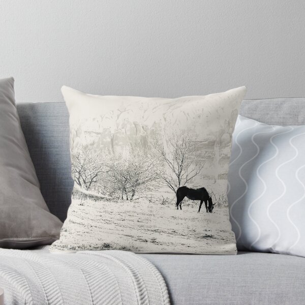 Item preview, Lone Horse Grazing in Frosty Valley Photo designed and sold by KCMagrath.