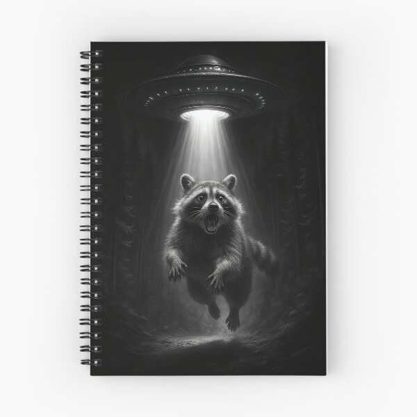 Item preview, Abducted Raccoon by UFO – Funny Alien Encounter Art designed and sold by Serbin.