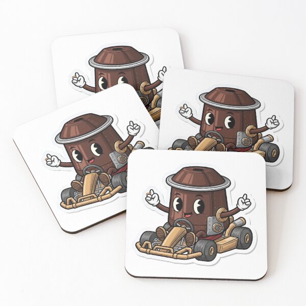 Item preview, Coffee Pod Racer Cartoon designed and sold by JukesyDesigns.