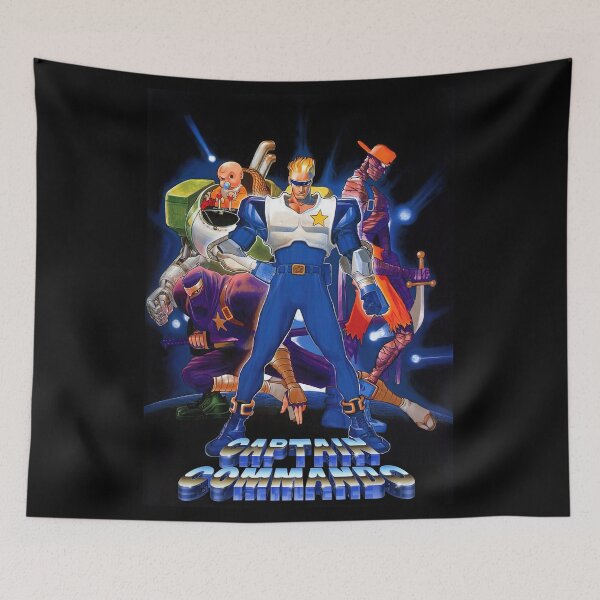 Item preview, Captain Commando Retro Arcade Hero Design designed and sold by Retr0Tshirts.