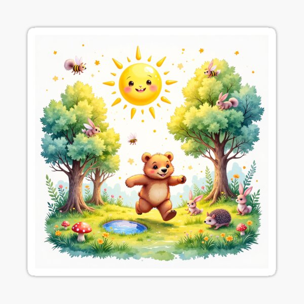 Item preview, A day in the forest with friends designed and sold by MADandSANE-MArt.
