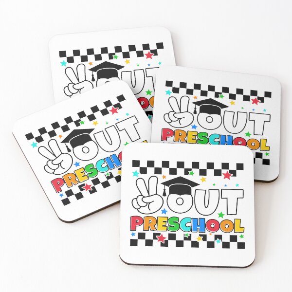 Item preview, Peace Out Preschool, Preschool Graduate, Preschool Grad 2025, Preschool Graduation T-shirt, Checkered  designed and sold by OctonoteStudio.
