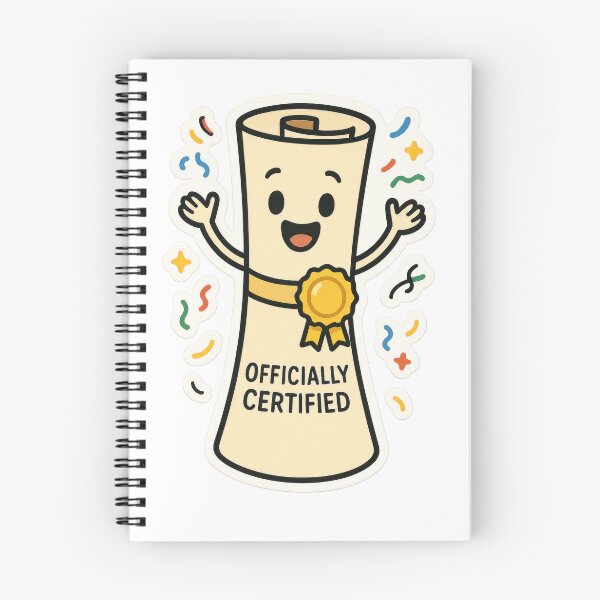 Item preview, Officially Certified – Happy Diploma Graduation Art designed and sold by Trendy Sticker & Merch Collection - Express Yourself.