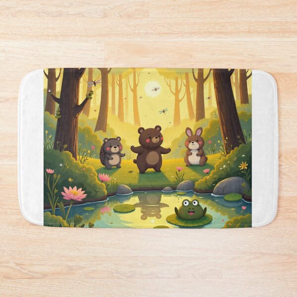Item preview, A bear and his friends at the pond designed and sold by MADandSANE-MArt.