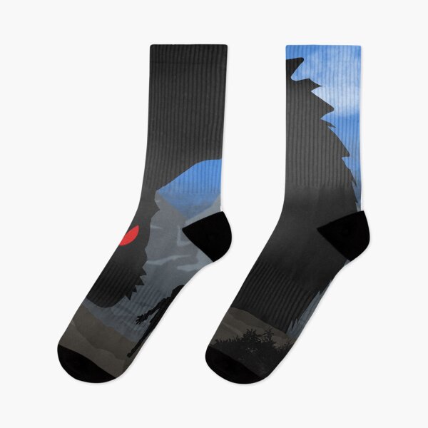 Item preview, A monster, a legendary dragon, appears in front of a man on a cliff. designed and sold by fifou96.