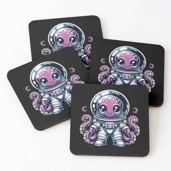 Item preview, Cosmic Cuteness: Kawaii Octopus Astronaut in Space Suit designed and sold by Broken Minimalister.