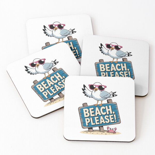 Item preview, Sassy Seagull on Beach Sign – Beach Please Funny Summer designed and sold by MagicWander.