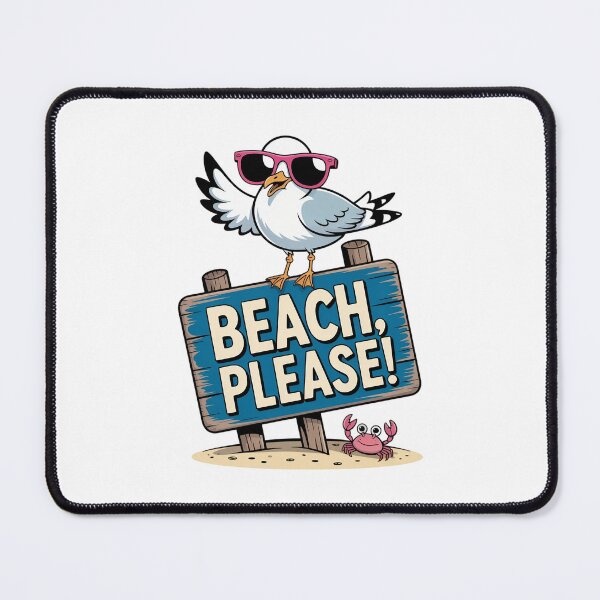 Item preview, Sassy Seagull on Beach Sign – Beach Please Funny Summer designed and sold by MagicWander.