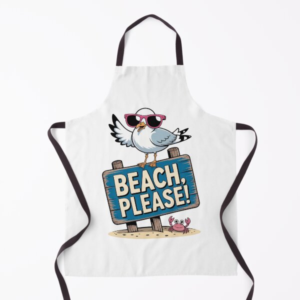 Item preview, Sassy Seagull on Beach Sign – Beach Please Funny Summer designed and sold by MagicWander.