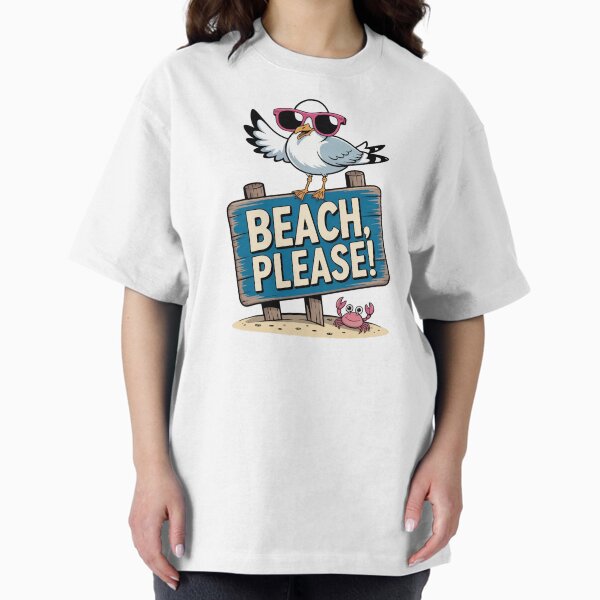 Item preview, Sassy Seagull on Beach Sign – Beach Please Funny Summer designed and sold by MagicWander.