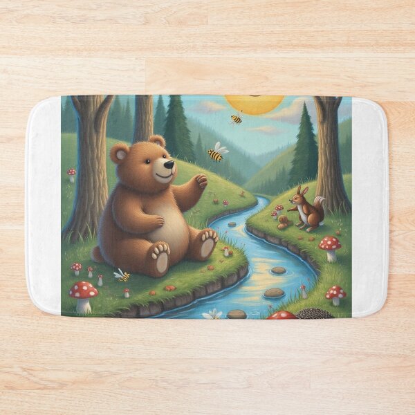 Item preview, Young bear at the river designed and sold by MADandSANE-MArt.
