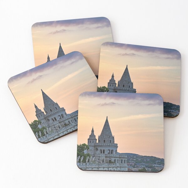 Item preview, Fishermen's Bastion in Budapest in the sunset designed and sold by goceris.
