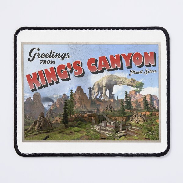 Item preview, Apex Legends Inspired 'Greetings from Kings Canyon' Vintage / Retro Postcard Weathered Design designed and sold by Mercy Apparel.