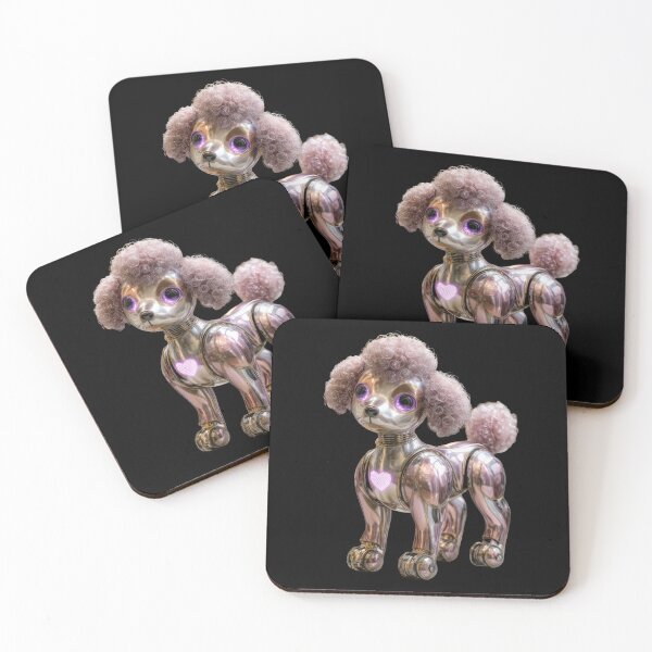 Item preview, Cute Cyber Poodle Dog in Metallic Armor designed and sold by Maryna_Reine.