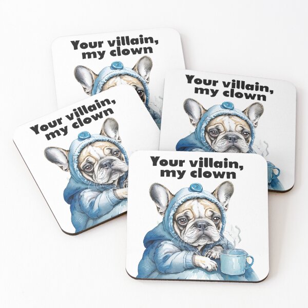 Item preview, Your Villain My Clown - Moody French Bulldog in Blue Hoodie designed and sold by ArtisticDesignsbyLinda.