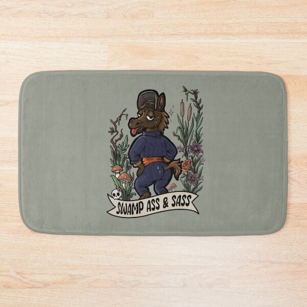 Item preview, Swamp Ass & Sass – Blue Collar Humor Sticker for the Chronically Sweaty designed and sold by Feral-by-Elsie.