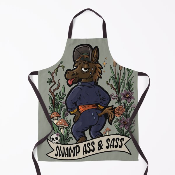 Item preview, Swamp Ass & Sass – Blue Collar Humor Sticker for the Chronically Sweaty designed and sold by Feral-by-Elsie.