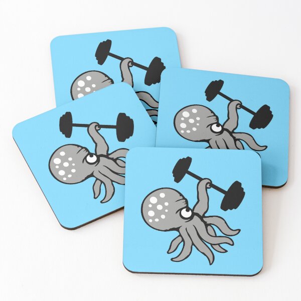 Item preview, Octopus Bodybuilder Muscle Building Gym Weight Strong Fitness designed and sold by shirt-o-mat.